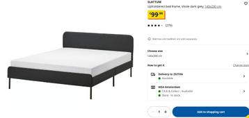 IKEA SLATTUM bed 140 in perfect condition  beschikbaar voor biedingen