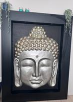 Buddha hoofd in frame, Huis en Inrichting, Woonaccessoires | Boeddhabeelden, Ophalen, Gebruikt