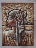 Cleopatra op Papyrus, handgeschilderd, Ophalen of Verzenden