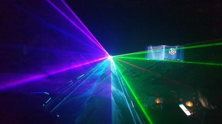 500 mW DMX RGB animatie laser met afstandsbediening, Muziek en Instrumenten, Licht en Laser, Nieuw, Laser, Geluidgestuurd, Kleur