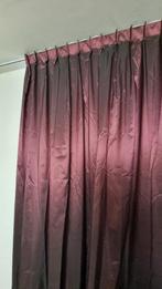 Verduisterende gordijnen Taft donkerpaars aubergine, Huis en Inrichting, Stoffering | Gordijnen en Lamellen, Overige kleuren, 200 cm of meer
