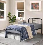 Yaheetech metalen bed bedframe met lattenbodem 190 x 90 CM, Huis en Inrichting, Slaapkamer | Bedden, 90 cm, Eenpersoons, Zwart