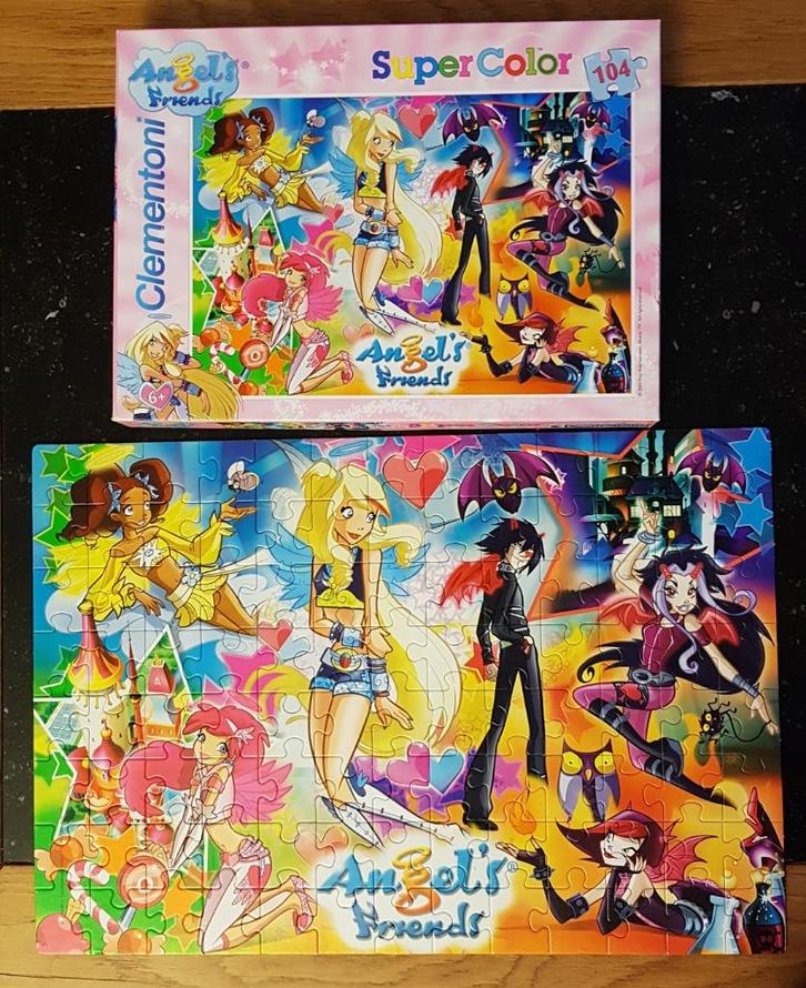 Puzzel Clementoni Angel's Friends 104 stukjes, Kinderen en Baby's, Speelgoed | Kinderpuzzels, Zo goed als nieuw, 6 jaar of ouder