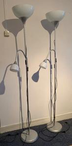 IKEA TYP G0222 NOT 16528 2 staande lampen, wit/zilvergrijs, Ophalen, Zo goed als nieuw, Modern, Metaal
