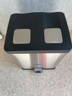 EKO rvs pedaalemmer 2x30 liter, Huis en Inrichting, Woonaccessoires | Prullenbakken, Ophalen, Met pedaal, 50 tot 75 cm, 40 liter of meer