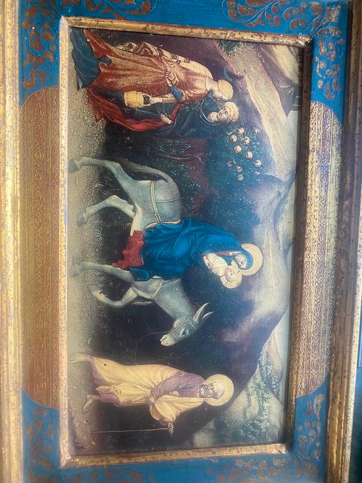 Schilderij vlucht naar egypte, Antiek en Kunst, Antiek | Overige Antiek, Ophalen of Verzenden