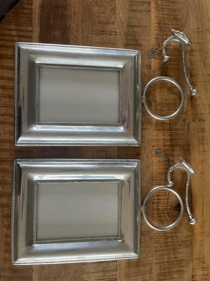 2 Riviera Maison Cordoba fotolijsten + 2 haken, Huis en Inrichting, Woonaccessoires | Lijsten, Zo goed als nieuw, Minder dan 50 cm