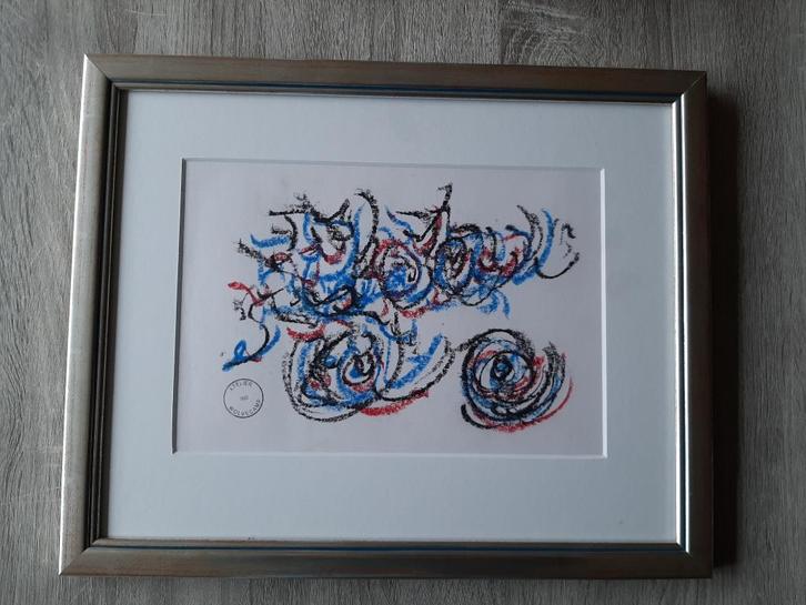 Theo Wolvekamp, pastel tekening., Antiek en Kunst, Kunst | Schilderijen | Modern, Ophalen of Verzenden