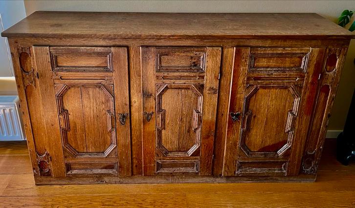 Antieke Eikenhouten Boerenkast - 18e/19e Eeuw, Antiek en Kunst, Antiek | Meubels | Kasten, Ophalen
