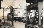 DELFZIJL Haven Hoogland scheepvaart kraan fietser fiets, Verzenden, 1920 tot 1940, Ongelopen, Groningen