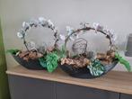 Bloempot met kunstbloemen 2x, Huis en Inrichting, Woonaccessoires | Kransen, Ophalen, Zo goed als nieuw