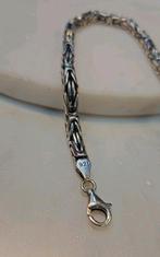 Massief zilver 925 koningsschakel armband, Sieraden, Tassen en Uiterlijk, Armbanden, Ophalen of Verzenden, Nieuw, Zilver, Zilver