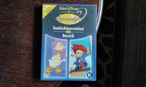 Sprookjes Donald in rekenwonderland en Ben en ik, origineel, Cd's en Dvd's, Dvd's | Kinderen en Jeugd, Zo goed als nieuw, Film