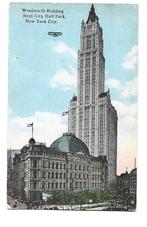 USA -New York -Woolworth Building -, Verzamelen, Ansichtkaarten | Buitenland, Gelopen, Buiten Europa, Voor 1920, Verzenden