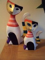 houten katten beeldjes, Antiek en Kunst, Ophalen of Verzenden