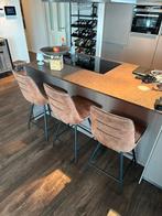 3 barkrukken / barstoelen te koop, Huis en Inrichting, Tafels | Eettafels, Ophalen, Kunststof, Tot twee personen, 50 tot 100 cm