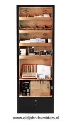 HUMIDOR KAST –KABINET ADORINI PORTOFINO DELUXE ZWART    h200, Verzenden, Nieuw, Tabaksdoos of Verpakking