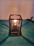 tafelamp zwart metaal vierkant lm designe, Huis en Inrichting, Lampen | Tafellampen, Ophalen of Verzenden, 'T Olde Gre-j, Info@toldegrej.nl