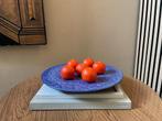 BLUE COSMIC Indigo Steengoed Bord Raku Studio Dienblad Tray, Hobby en Vrije tijd, Pottenbakken, Ophalen of Verzenden, Gebruikt
