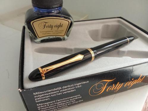 Bruynzeel Forty eight - Vulpen met dark blue inkt, nieuw, Verzamelen, Pennenverzamelingen, Zo goed als nieuw, Vulpen, Overige merken