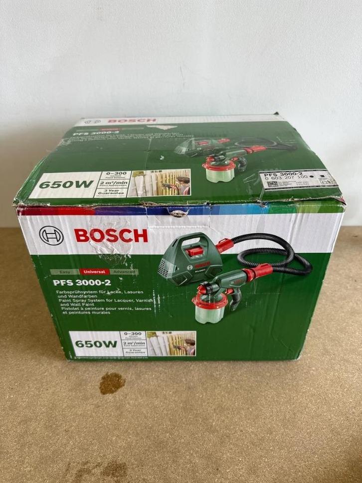Bosch PFS 3000-2 Verfspuit - op snoer - 650 W, Doe-het-zelf en Verbouw, Schildersmaterialen, Nieuw, Verfspuit of Verfpomp, Ophalen of Verzenden