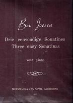 Bo350 bladmuziek 3 eenvoudige sonates voor piano ber joosen, Gebruikt, Klassiek, Les of Cursus, Ophalen of Verzenden