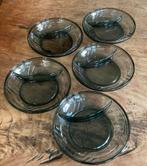 5 vintage glazen schaaltjes rookglas, Ophalen of Verzenden