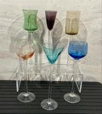 Vintage 6 Likeurglazen van Gekleurd Glas., Verzenden, Zo goed als nieuw, Overige typen
