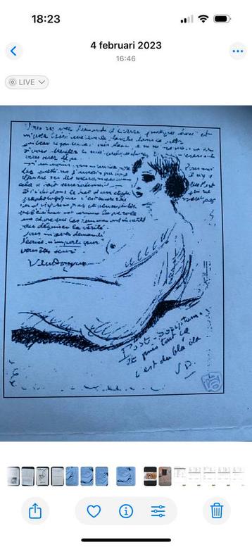 Kees van Dongen Rubber Stempel - Brief beschikbaar voor biedingen