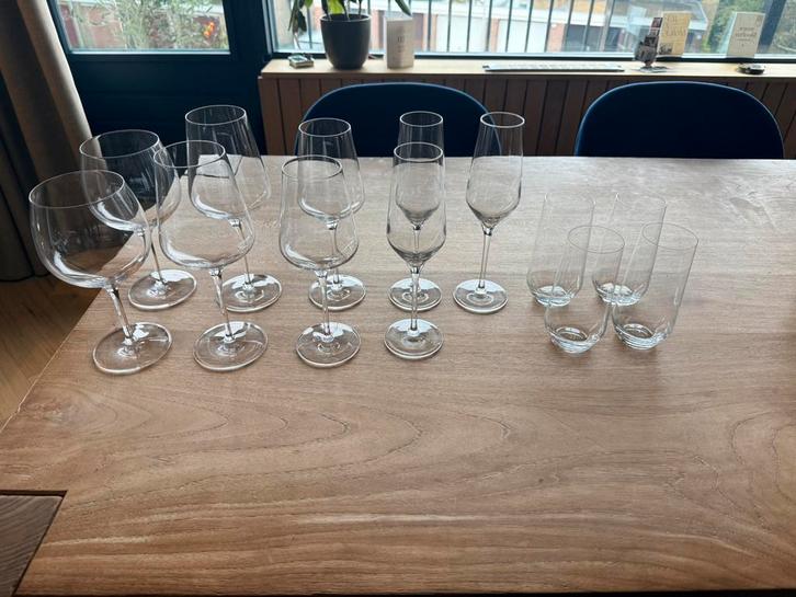 AH Vivo glazen, Verzamelen, Glas en Borrelglaasjes, Zo goed als nieuw, Overige typen, Ophalen