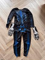 Verkleed pak, Halloween, skeleton. 140-156, Ophalen of Verzenden, Zo goed als nieuw, Jongen of Meisje