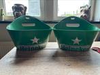 Heineken fles koelers ijs bucket 2 stuks met flesopener, Ophalen of Verzenden, Zo goed als nieuw