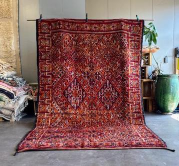 Marokkaans Boujad Berber, vintage wollen tapijt 210x340 cm beschikbaar voor biedingen