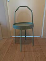 2 IKEA bijzettafeltjes, Minder dan 55 cm, Metaal of Aluminium, Rond, Zo goed als nieuw