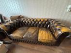 Chesterfield bank met stoel., Ophalen of Verzenden, Gebruikt, 75 tot 100 cm