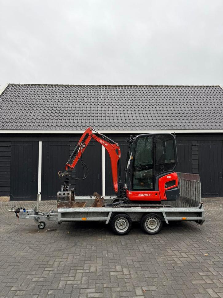 Nette complete set, Kubota KX019-4, Sorteergrijper,Aanhanger, Zakelijke goederen, Machines en Bouw | Kranen en Graafmachines, Graafmachine
