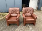 Gratis ophalen 2 fauteuils, Huis en Inrichting, Fauteuils, Ophalen, Gebruikt, Leer