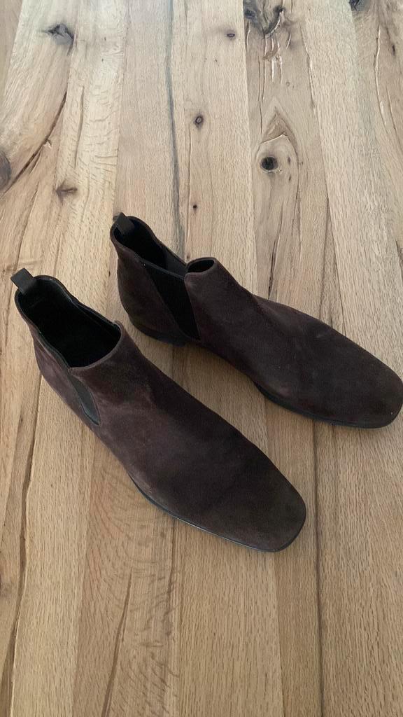 Prada chelsea boots halfhoge laarsjes donkerbruin maat 46 12, Kleding | Heren, Schoenen, Gedragen, Boots, Bruin, Verzenden
