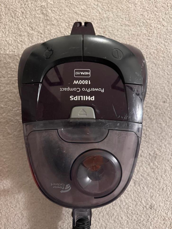 Philips PowerPro Compact 1800W - Gebruikt, Witgoed en Apparatuur, Stofzuigers, Gebruikt, Stofzuiger, 1600 tot 2000 watt, Reservoir
