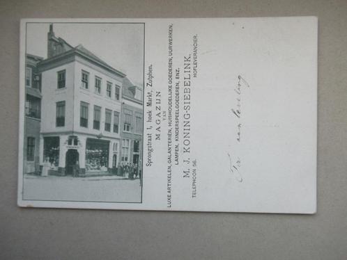 Zutphen - Magazijn Winkel Koning Siebelink - Ca. 1900, Verzamelen, Ansichtkaarten | Nederland, Ongelopen, Gelderland, Voor 1920