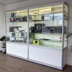 LAATSTE KANS Grote vitrinekast met ledverlichting, Ophalen, Met deur(en), 200 cm of meer, Zo goed als nieuw
