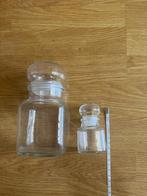 Glazen vierkante voorraad pot apothekers pot snoeppot 2 st, Ophalen of Verzenden, Zo goed als nieuw, Glas, Pot, Bus of Blik