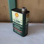 Olie blik Shell LHM olie drum motor oil barn found origineel, Ophalen of Verzenden