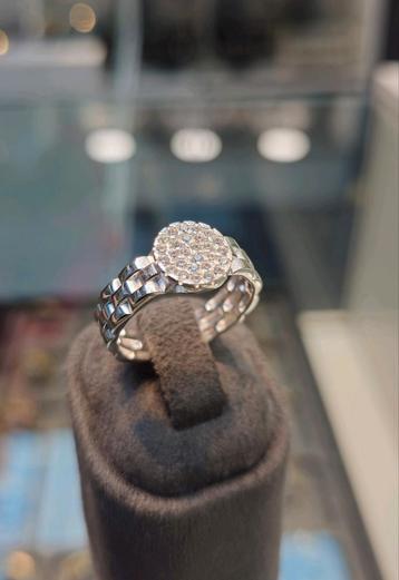 Prachtige Rolex zilver 925 ring met steen  beschikbaar voor biedingen