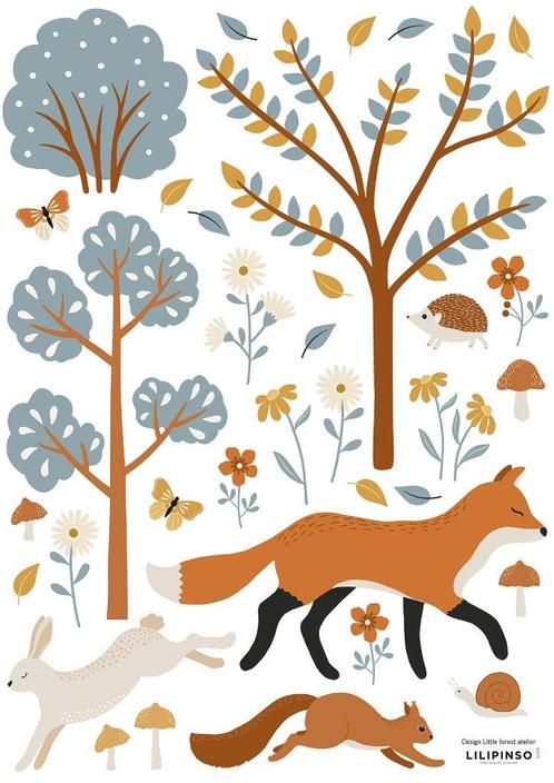 Muursticker Sticker Vos in het Bos Lilipinso, Kinderen en Baby's, Kinderkamer | Inrichting en Decoratie, Nieuw, Wanddecoratie