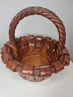 Zeldzaam 80's Made in Italy keramiek mand, Ophalen of Verzenden, Zo goed als nieuw, Rond, Riet