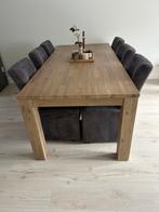 Eettafel acaciahout, 6 persoons, Huis en Inrichting, Tafels | Eettafels, Ophalen, Gebruikt, 100 tot 150 cm, 200 cm of meer