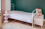 Twijfelaar bed wit spijlen, Ophalen, Overige materialen, Wit, 140 cm