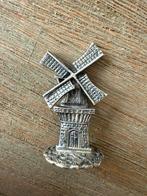 Zilveren miniatuur molen met draaiende wieken, Ophalen of Verzenden, Gebruikt, Metaal, Overige typen