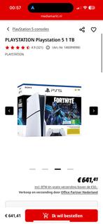 PLAYSTATION Playstation 5 1 TB disic factuur + Garantie, Ophalen of Verzenden, Sony, Sony, Nieuw
